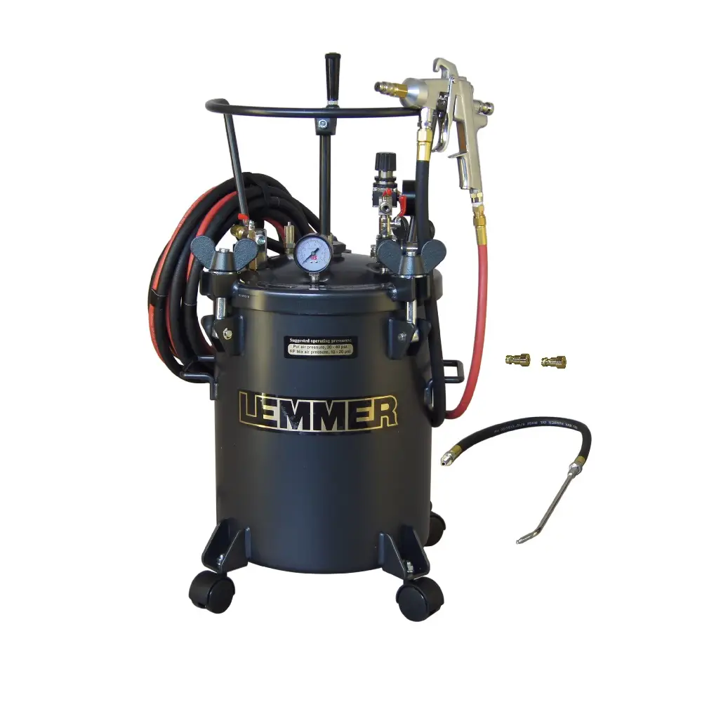 Lemmer 20L pressurised rustproofing tank kit with integrated agitator, RP460HD gun and dual nozzles